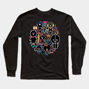 Aesthetic bt21 Long Sleeve T-Shirt